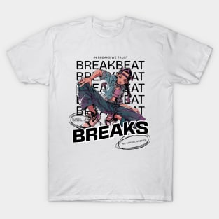 BREAKBEAT  - Breaks Girl (Black) T-Shirt
